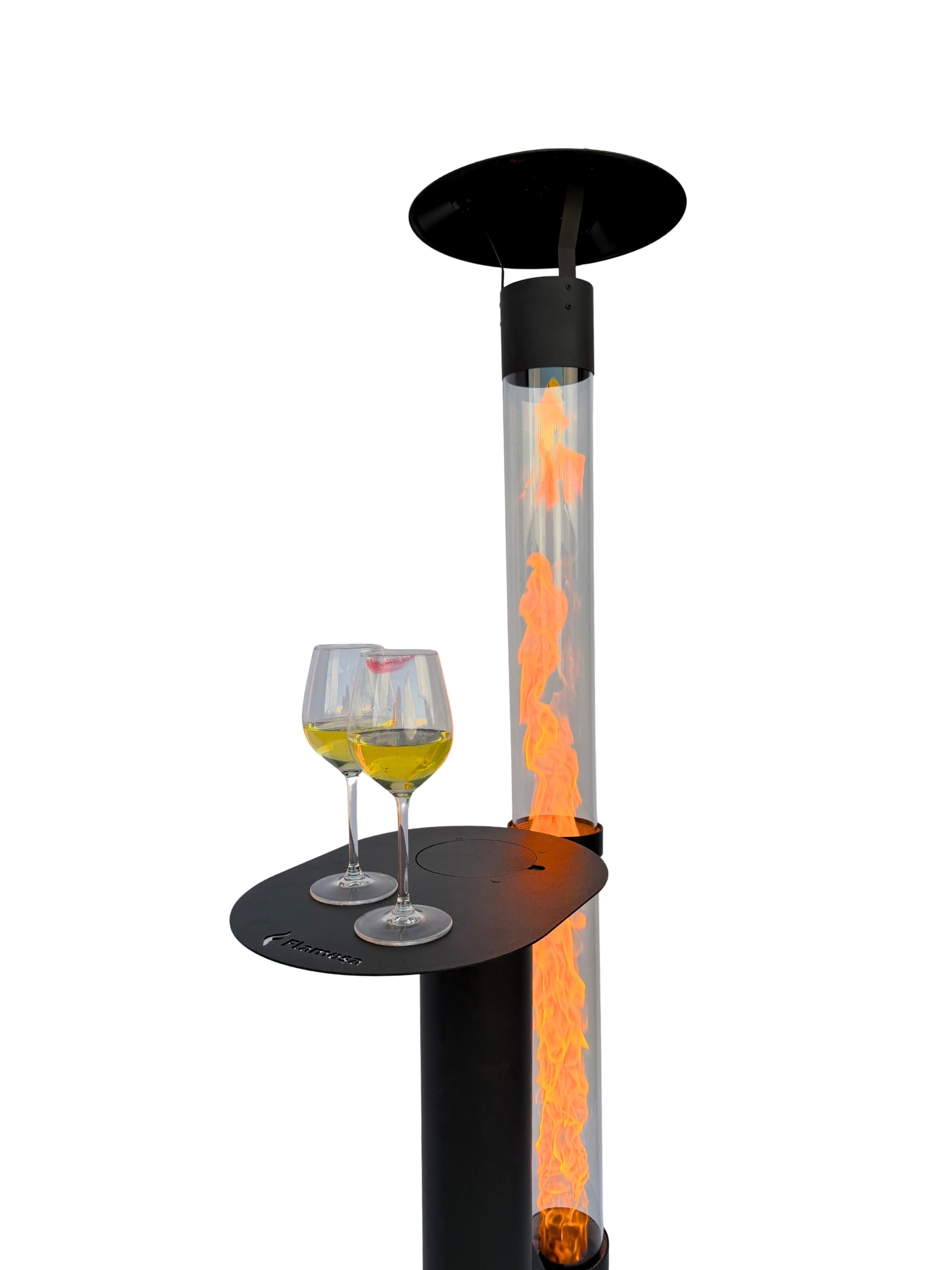 Pelletofen mit Tisch – Flamesa Lumina im Garten
