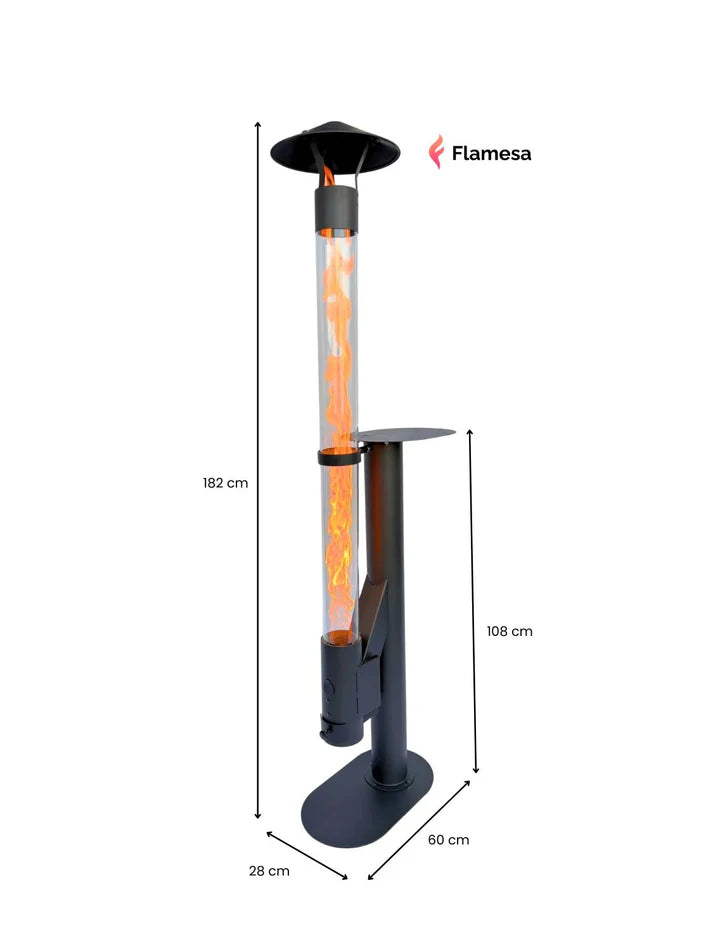 Pelletheizer Terrasse Design – Flamesa Lumina im Garten