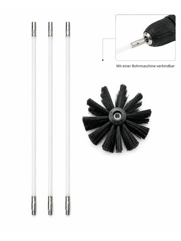 Pelletkamin-Glasreinigungsbürste | 120 cm | 3-teilig
