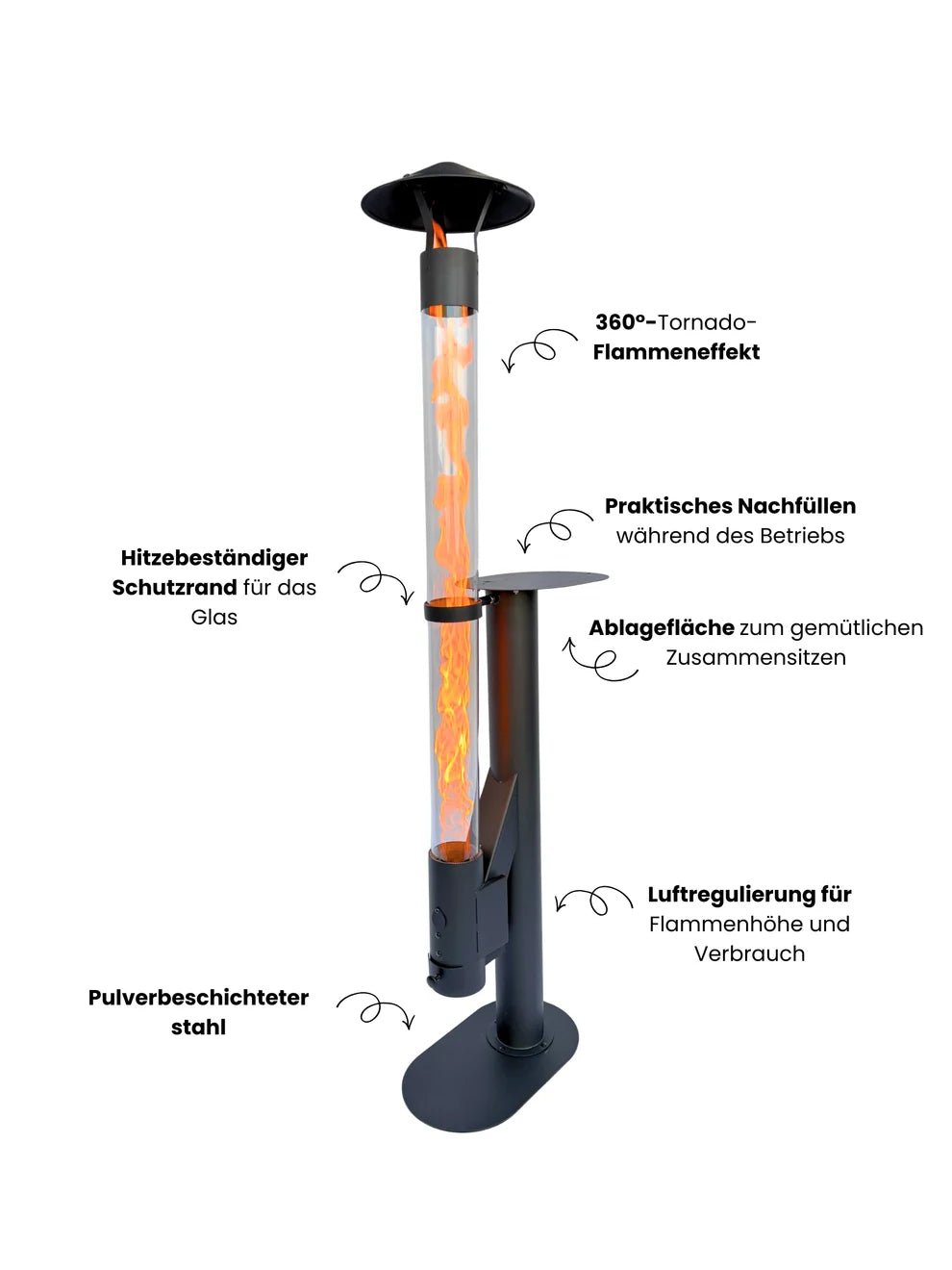 Pelletofen-Startset Flamesa® Lumina – Startset inkl. Zubehör